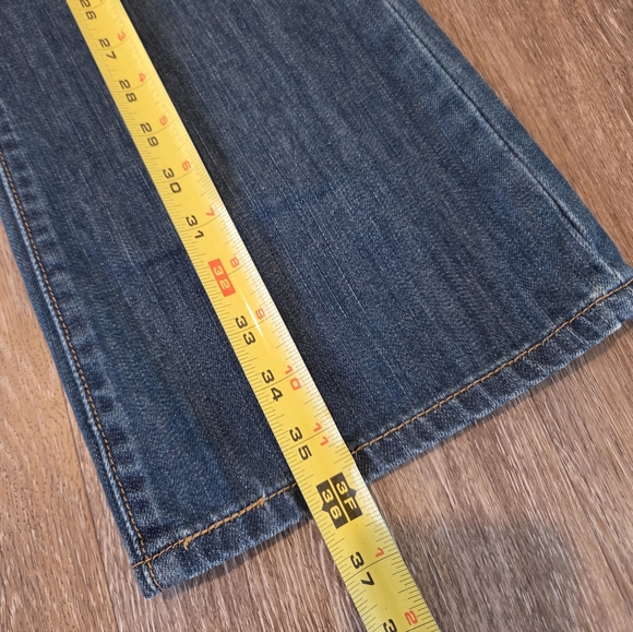 Levi's Ultra Low Rise 522 Bootcut Flare Denim Blue Jeans VTG Wide Leg Y2K HTF - Picture 13 of 16